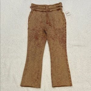 Free People Movement Solid Wild Side Flare Leg Sweatpants Small Terracotta